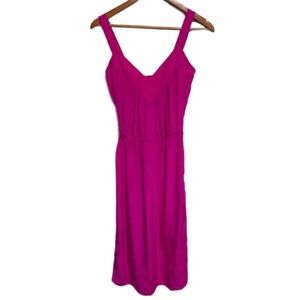 Twelfth Street by Cynthia Vincent Fuchsia Silk V-Neck Dress - Size 4